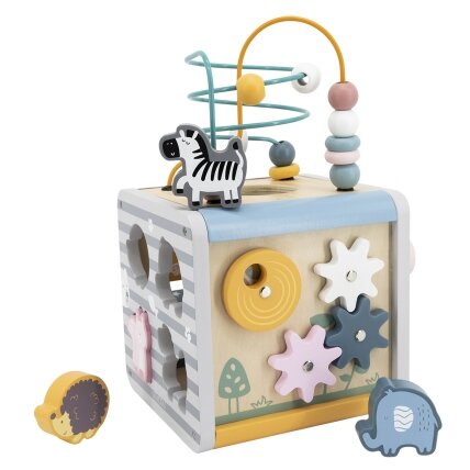 VIGA PolarB Activity Box medinis edukacinis žaidimų centras 5 viename kubas 11 VIGA PolarB Activity Box medinis edukacinis žaidimų centras 5 viename kubas 11