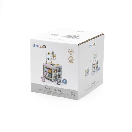 VIGA PolarB Activity Box medinis edukacinis žaidimų centras 5 viename kubas 13 VIGA PolarB Activity Box medinis edukacinis žaidimų centras 5 viename kubas 13