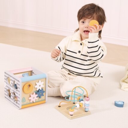 VIGA PolarB Activity Box medinis edukacinis žaidimų centras 5 viename kubas 3 VIGA PolarB Activity Box medinis edukacinis žaidimų centras 5 viename kubas 3