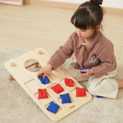 Viga Vikrumo žaidimas 2in1 Kryžiukai ir nuliukai + Cornhole – metimas į taikinį 1
