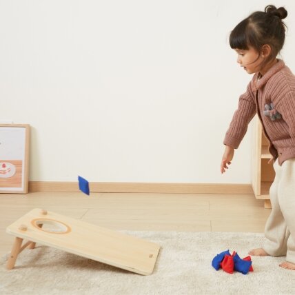 Viga Vikrumo žaidimas 2in1 Kryžiukai ir nuliukai + Cornhole – metimas į taikinį 2