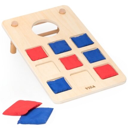 Viga Vikrumo žaidimas 2in1 Kryžiukai ir nuliukai + Cornhole – metimas į taikinį 5