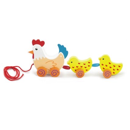 VIGA traukiamas rinkinys Višta su viščiukais 36 cm 3