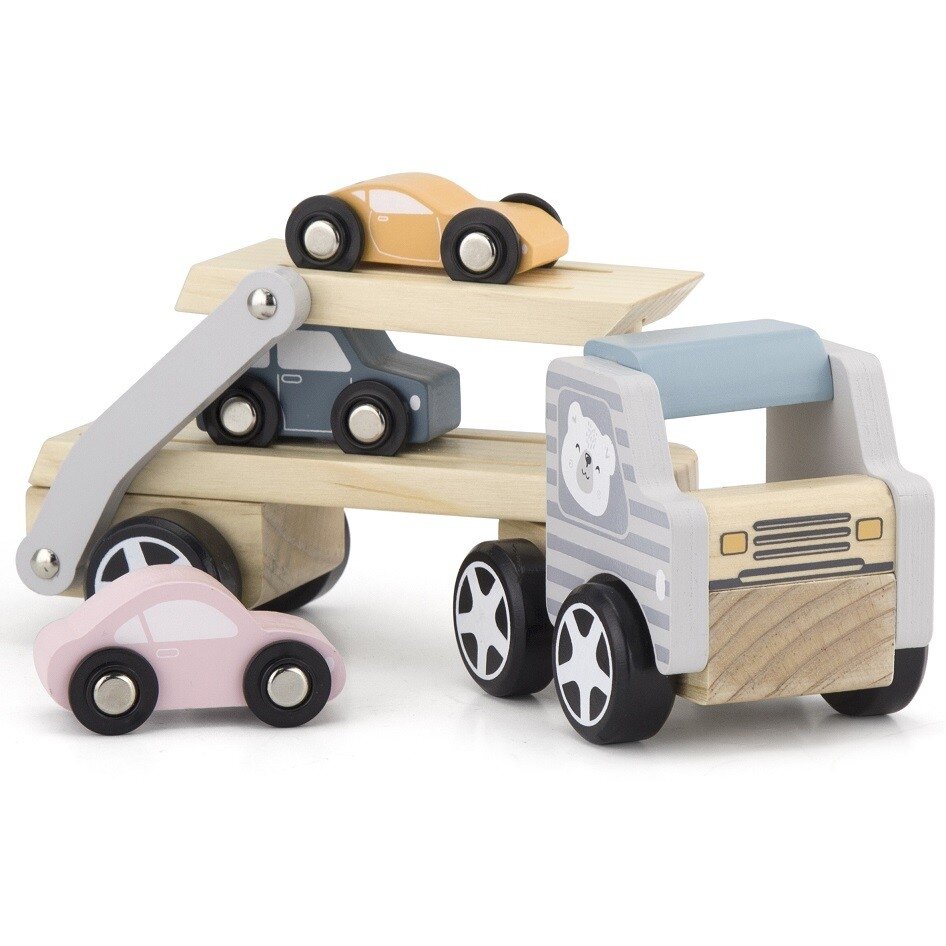 VIGA PolarB medinis autovežis su Montessori automobiliukais 9 VIGA PolarB medinis autovežis su Montessori automobiliukais 9