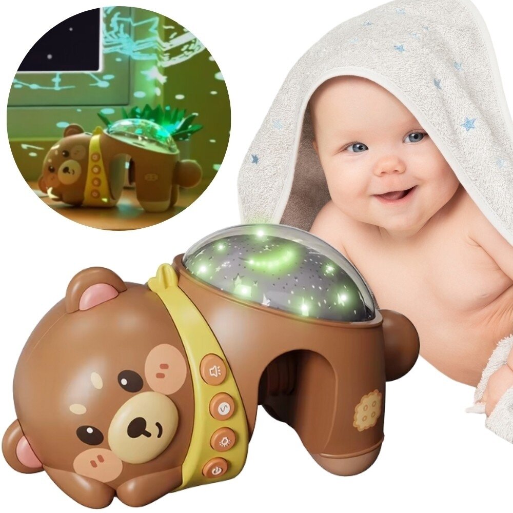 WOOPIE BABY Žvaigždžių projektorius Naktinė lemputė-projektorius vaikams Meškiukas WOOPIE BABY Žvaigždžių projektorius Naktinė lemputė-projektorius vaikams Meškiukas