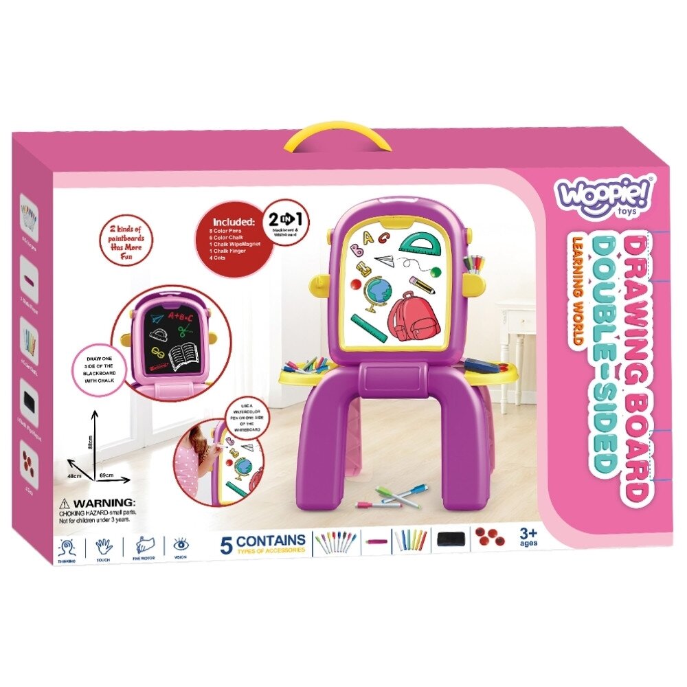 WOOPIE 2in1 dvipusė piešimo lenta 8
