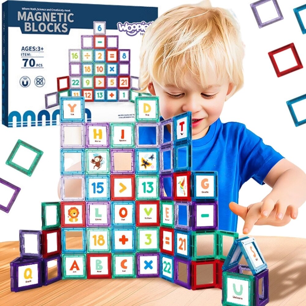 WOOPIE Erdvinės magnetinės kaladėlės Skaičių mokymasis 70 elementų WOOPIE Erdvinės magnetinės kaladėlės Skaičių mokymasis 70 elementų