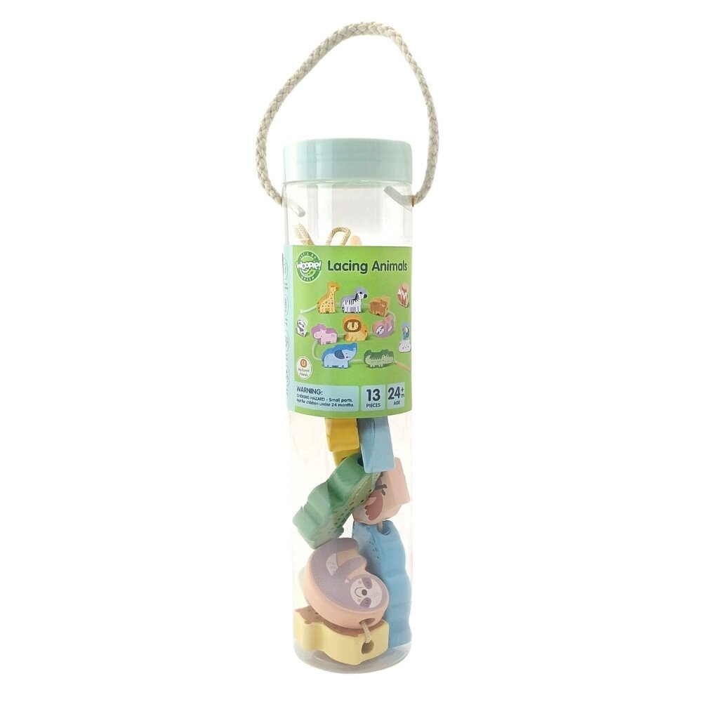 WOOPIE GREEN Medinė suveriama vėrimo dėlionė ZOO Montessori 13 el. 14 WOOPIE GREEN Medinė suveriama vėrimo dėlionė ZOO Montessori 13 el. 14