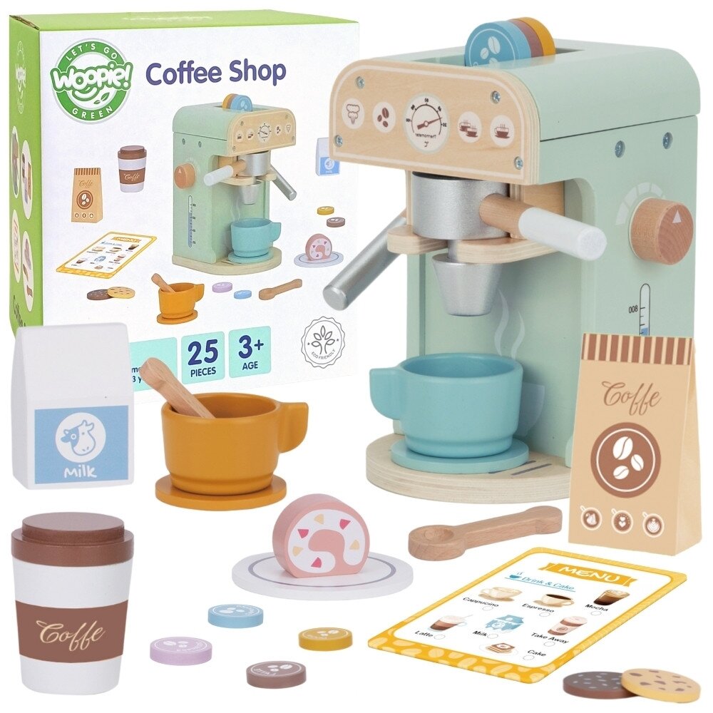 WOOPIE GREEN Medinis kavos aparatas konditerija barista 25 el.
