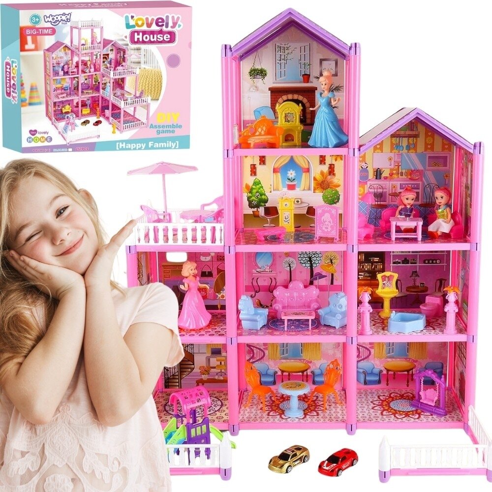 WOOPIE Mega vila Lėlių namelis LOVELY HOUSE 194 el.