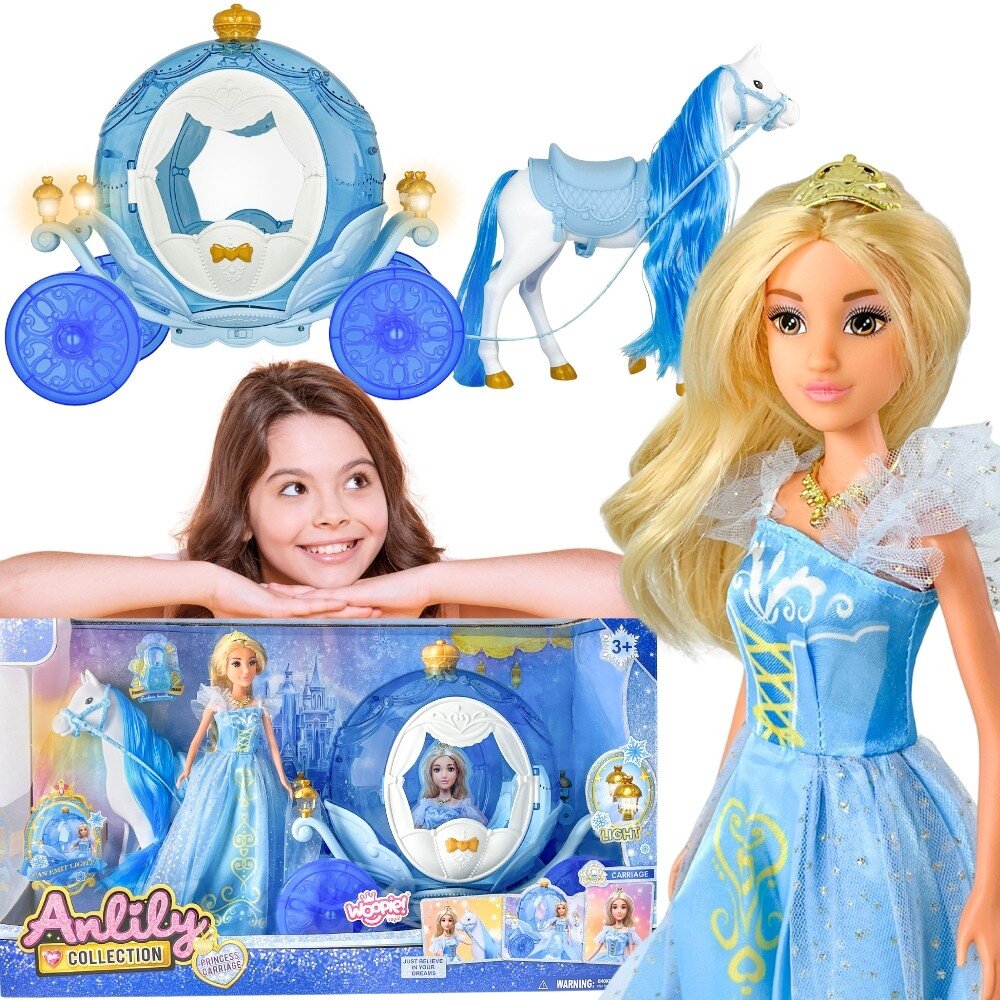 WOOPIE ROYAL Ledo princesės Lily lėlė ir stebuklingas vežimas karieta su priedais 8 WOOPIE ROYAL Ledo princesės Lily lėlė ir stebuklingas vežimas karieta su priedais 8