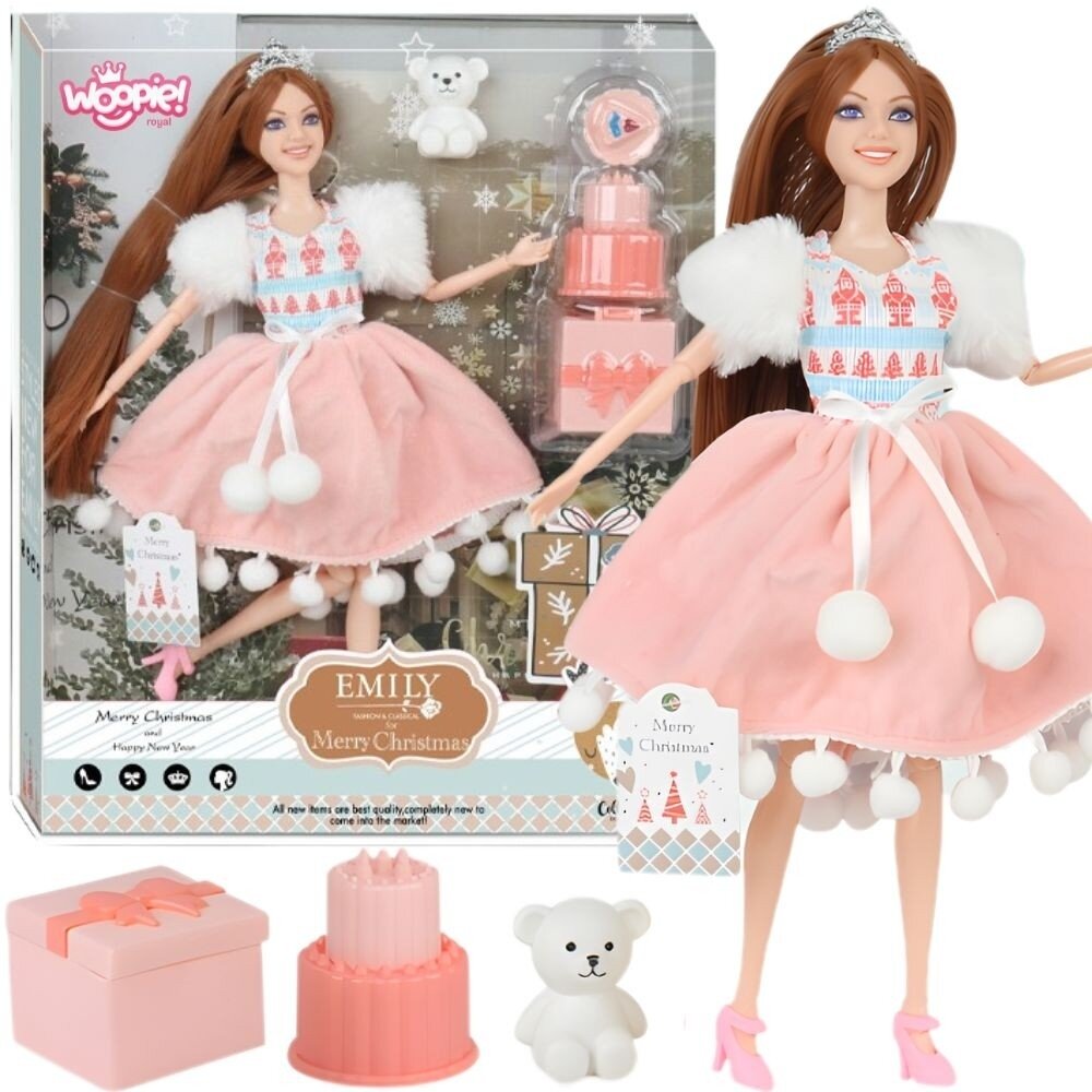WOOPIE ROYAL Lėlė Emi šventinė princesė su meškiuku