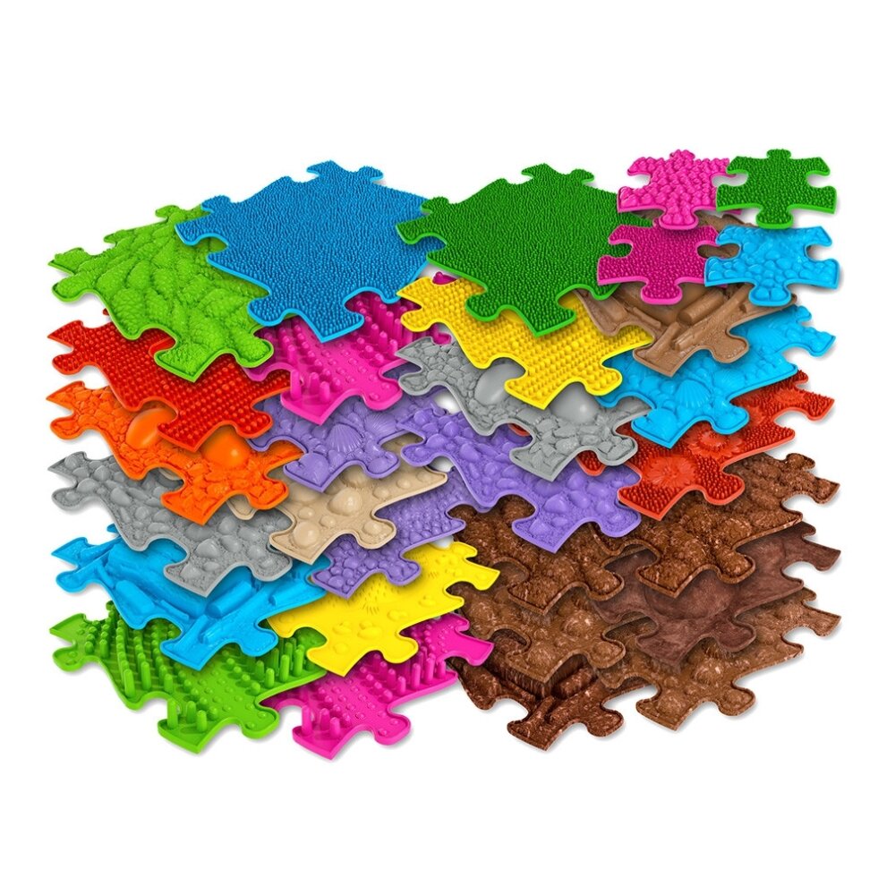 WOOPIE Sensorinis ortopedinis kilimėlis Royal Puzzle 26 vnt. + 4 maži 7