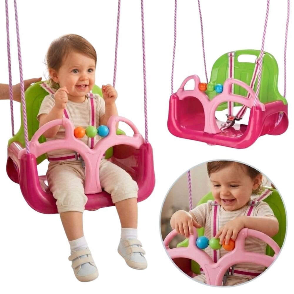 WOOPIE sūpynės Swing 3in1 rožinės