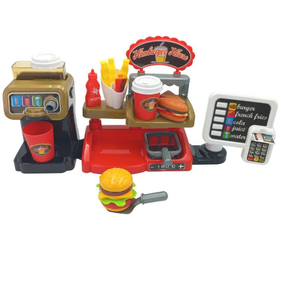 WOOPIE Fast Food XXL parduotuvė-restoranas su kasa + gėrimų dozatorius 11 WOOPIE Fast Food XXL parduotuvė-restoranas su kasa + gėrimų dozatorius 11