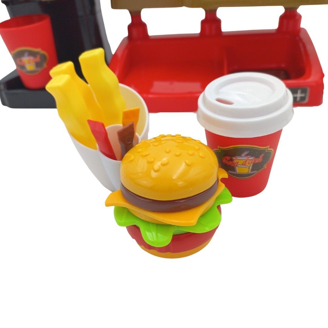 WOOPIE Fast Food XXL parduotuvė-restoranas su kasa + gėrimų dozatorius 7