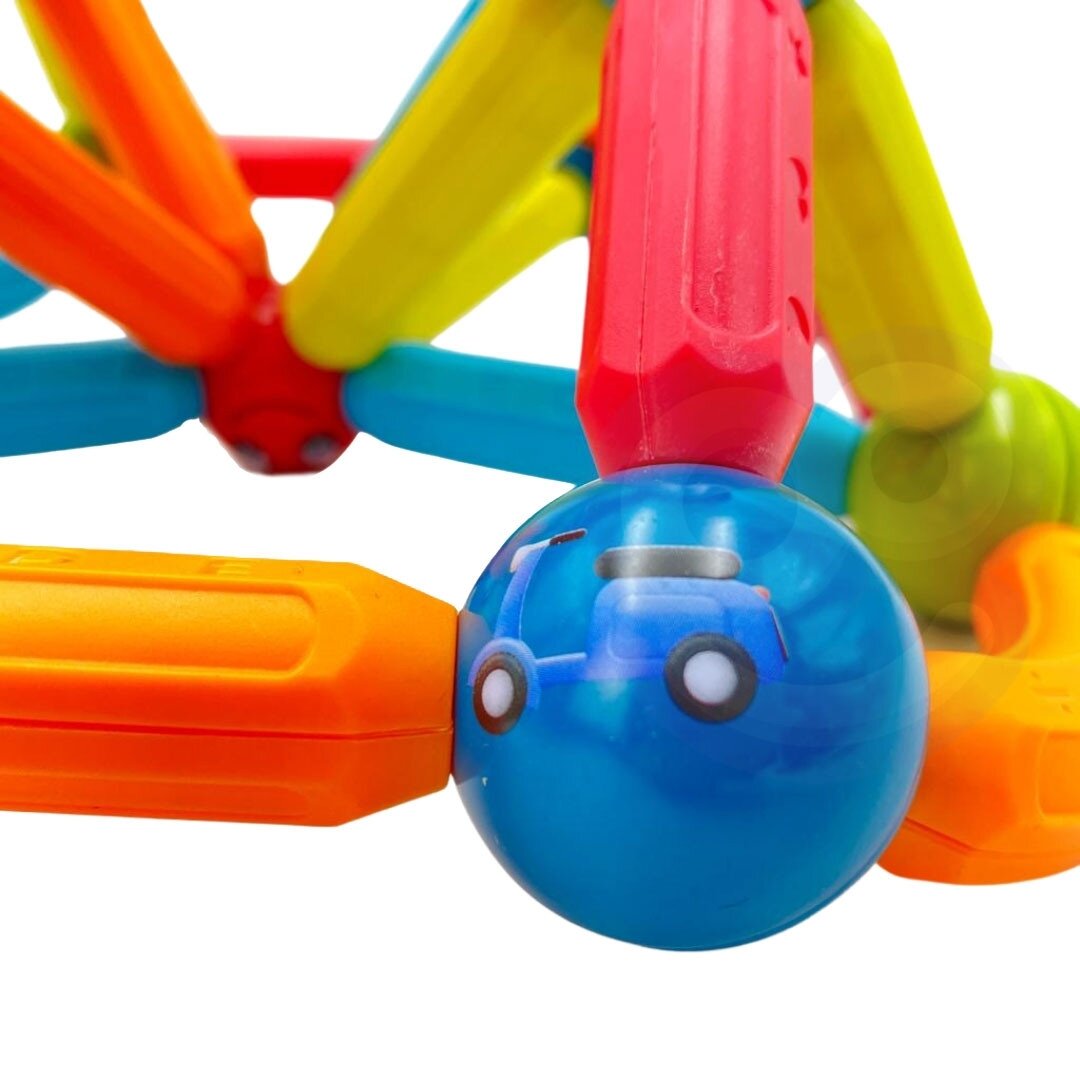 WOOPIE magnetinės edukacinės konstrukcinės kaladėlės 128 el. 3