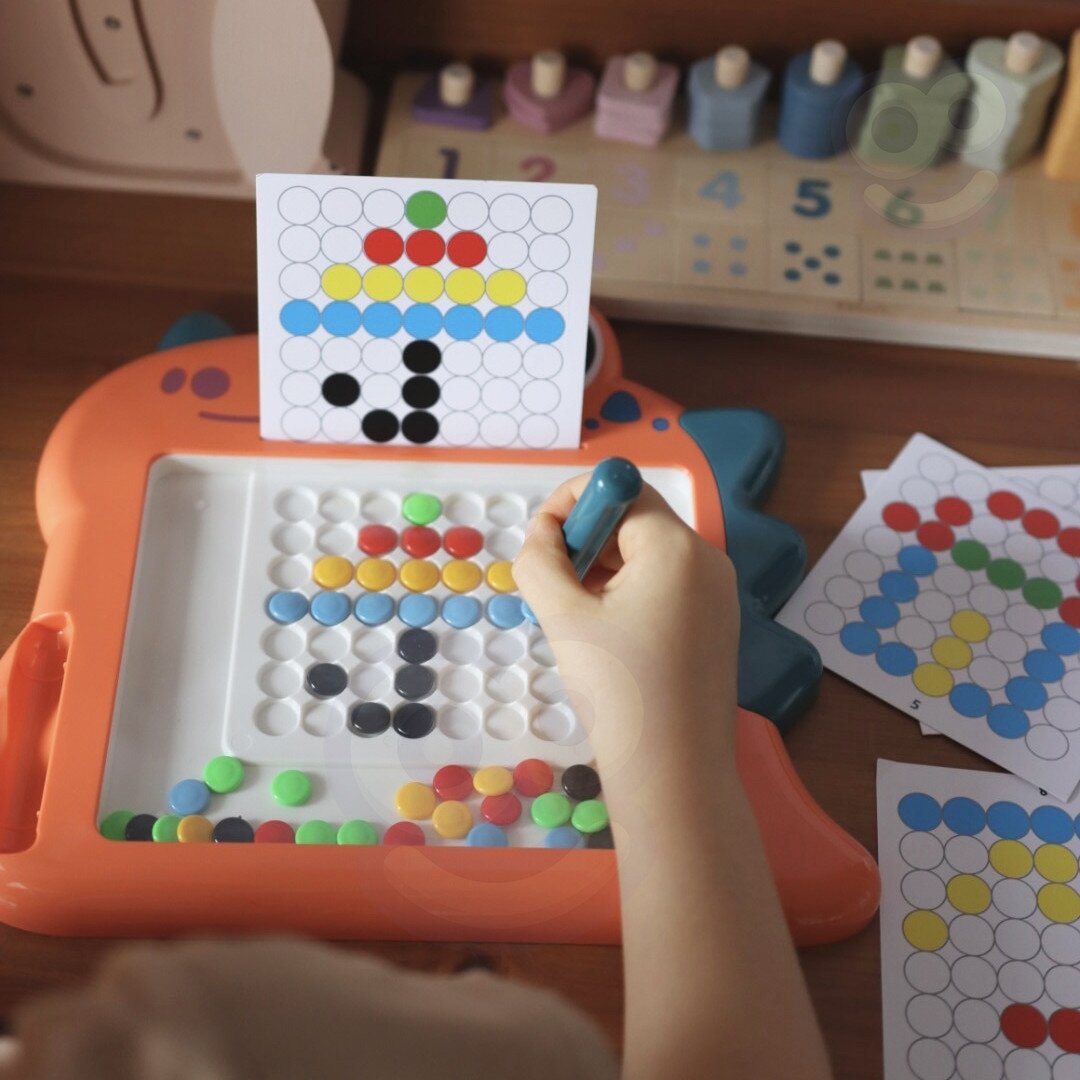 WOOPIE Magnetinė lenta vaikams Montessori MagPad dinozauras 6 WOOPIE Magnetinė lenta vaikams Montessori MagPad dinozauras 6