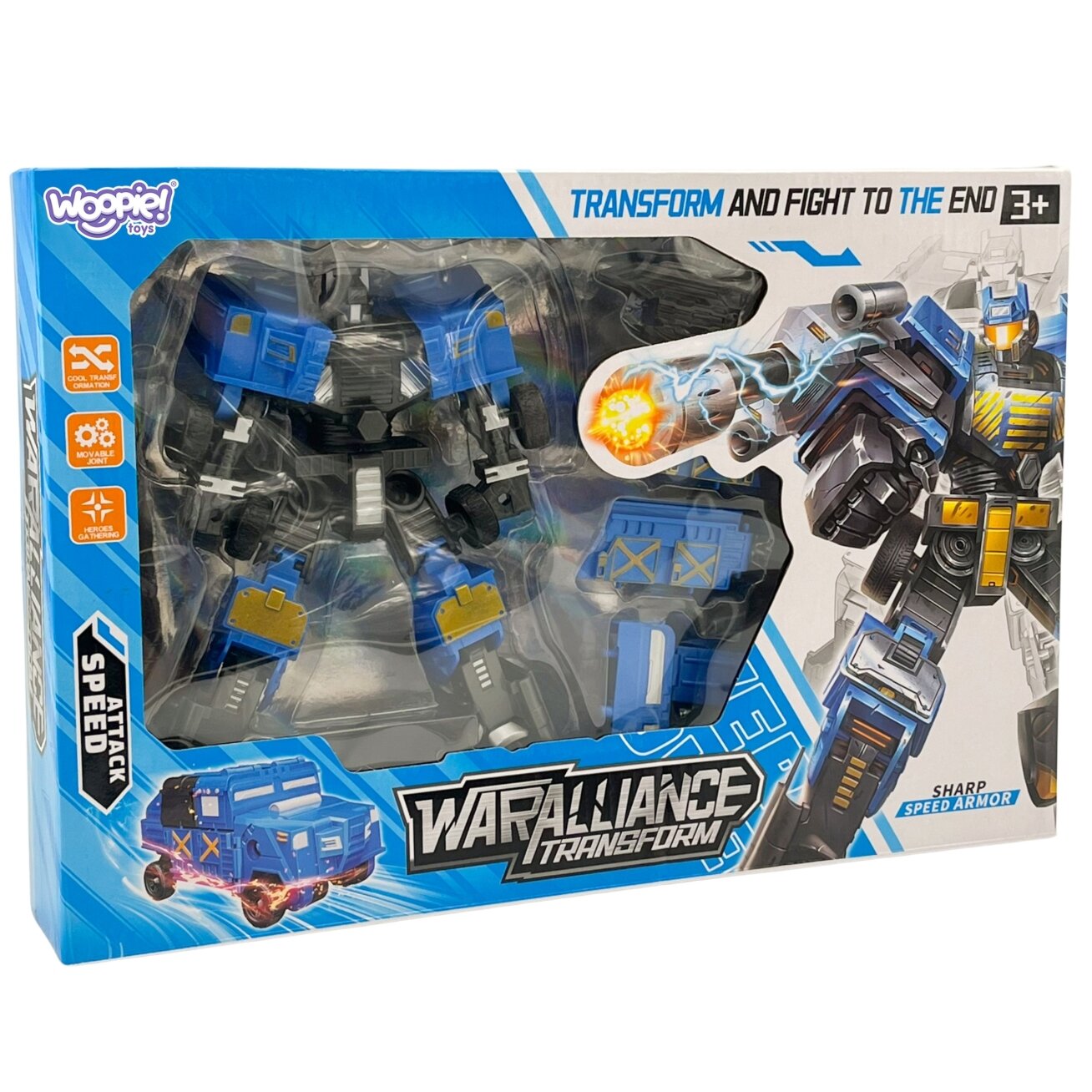 WOOPIE 2in1 transformuojamas robotas – kovinė transporto priemonė 4 WOOPIE 2in1 transformuojamas robotas – kovinė transporto priemonė 4