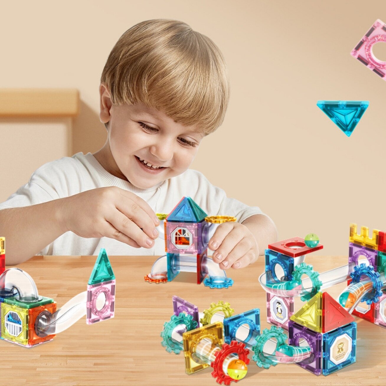 WOOPIE Magnetinės konstravimo kaladėlės 3D Edukacinis rinkinys Kamuoliukų trasa Kulodromas 126el. 1 WOOPIE Magnetinės konstravimo kaladėlės 3D Edukacinis rinkinys Kamuoliukų trasa Kulodromas 126el. 1