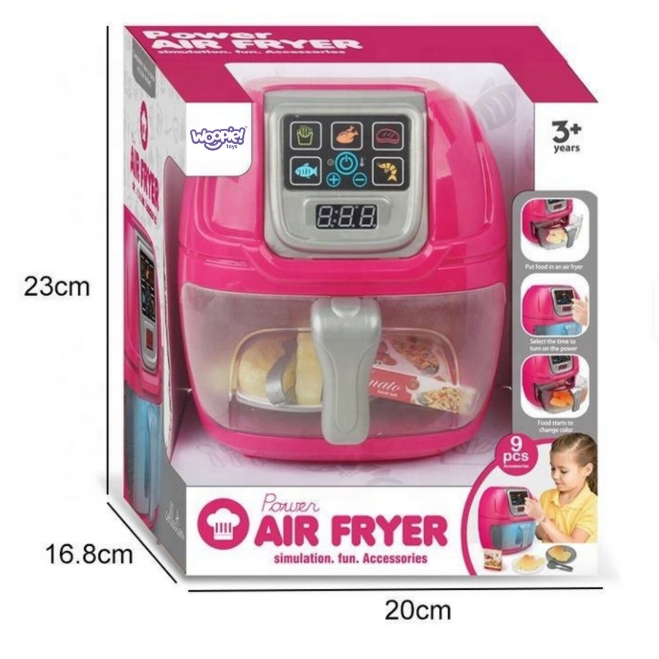 WOOPIE Air Fryer Interaktyvi gruzdintuvė mažiesiems virėjams 6