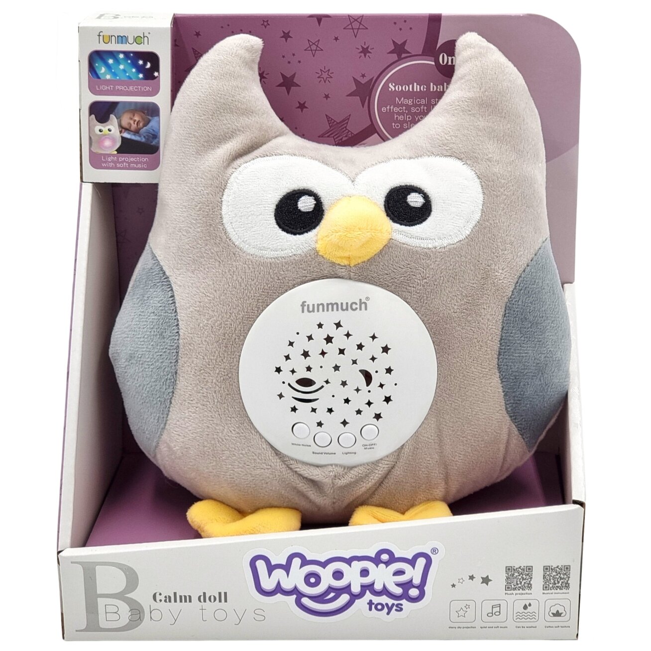 WOOPIE BABY Minkštas migdukas su projektoriumi 2in1 Pelėda – 10 lopšinių 12 WOOPIE BABY Minkštas migdukas su projektoriumi 2in1 Pelėda – 10 lopšinių 12