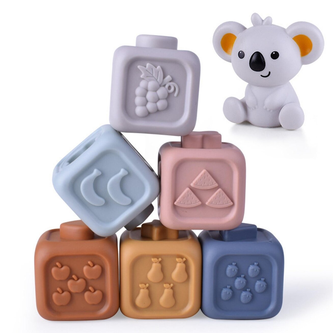 WOOPIE BABY Edukacinis rinkinys Piramidė Sensorinės kaladėlės 2in1 Kramtukas Skaičiai 6 WOOPIE BABY Edukacinis rinkinys Piramidė Sensorinės kaladėlės 2in1 Kramtukas Skaičiai 6