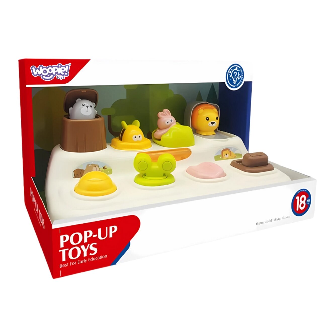 WOOPIE BABY Edukacinis žaislas Iššokantys gyvūnėliai ZOO Pop Up 6