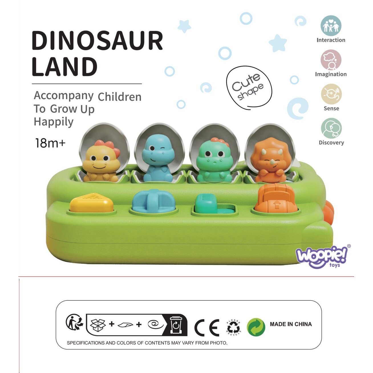 WOOPIE BABY edukacinis žaislas „Iššokantys dinozaurai“ POP-UP 8 WOOPIE BABY edukacinis žaislas „Iššokantys dinozaurai“ POP-UP 8