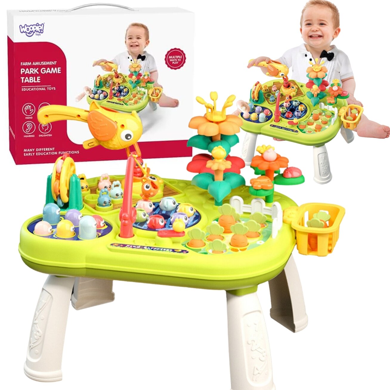 WOOPIE BABY Interaktyvus edukacinis daugiafunkcis staliukas 8in1 Montessori WOOPIE BABY Interaktyvus edukacinis daugiafunkcis staliukas 8in1 Montessori