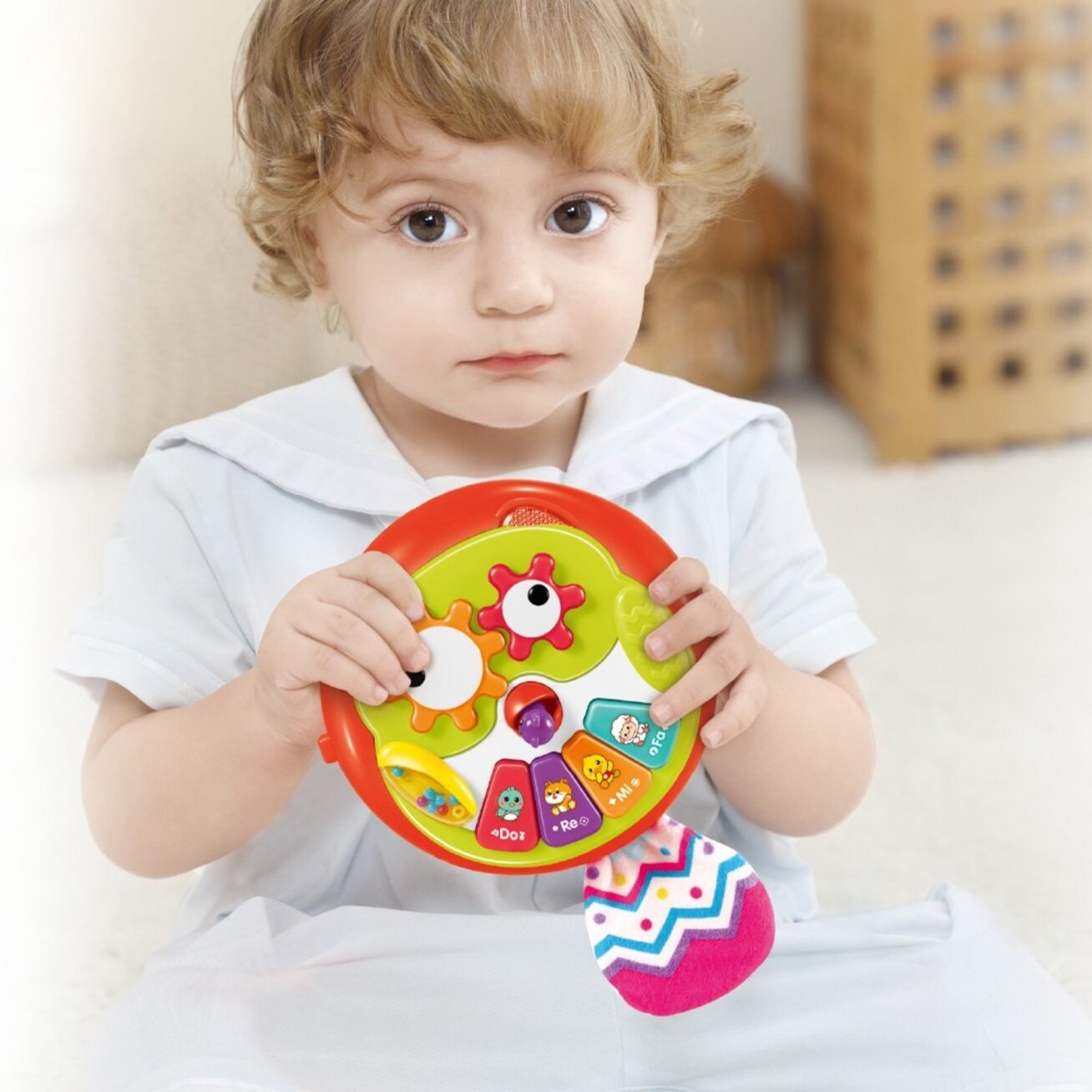 WOOPIE BABY Interaktyvus žaislas pelėdžiukas pianinukas su čežančia uodega 5
