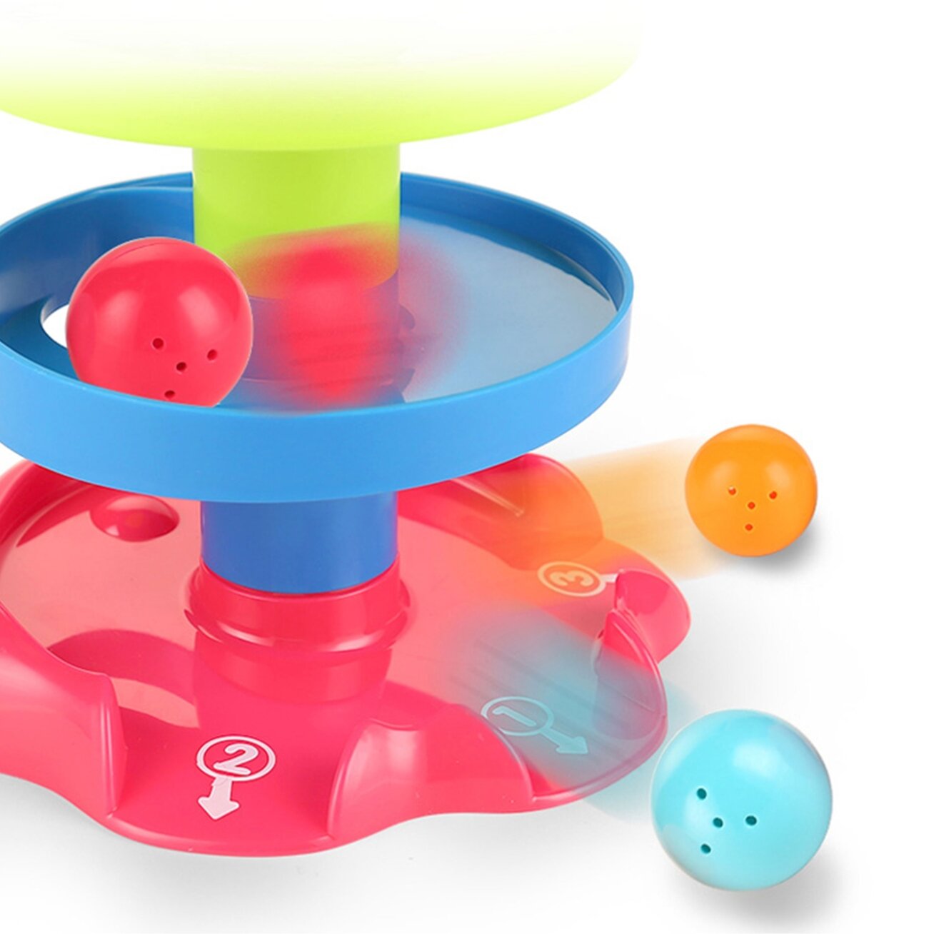 WOOPIE BABY Kamuoliukų trasa Kulodrom Rinkinys Spiralė + 3 kamuoliukai 3