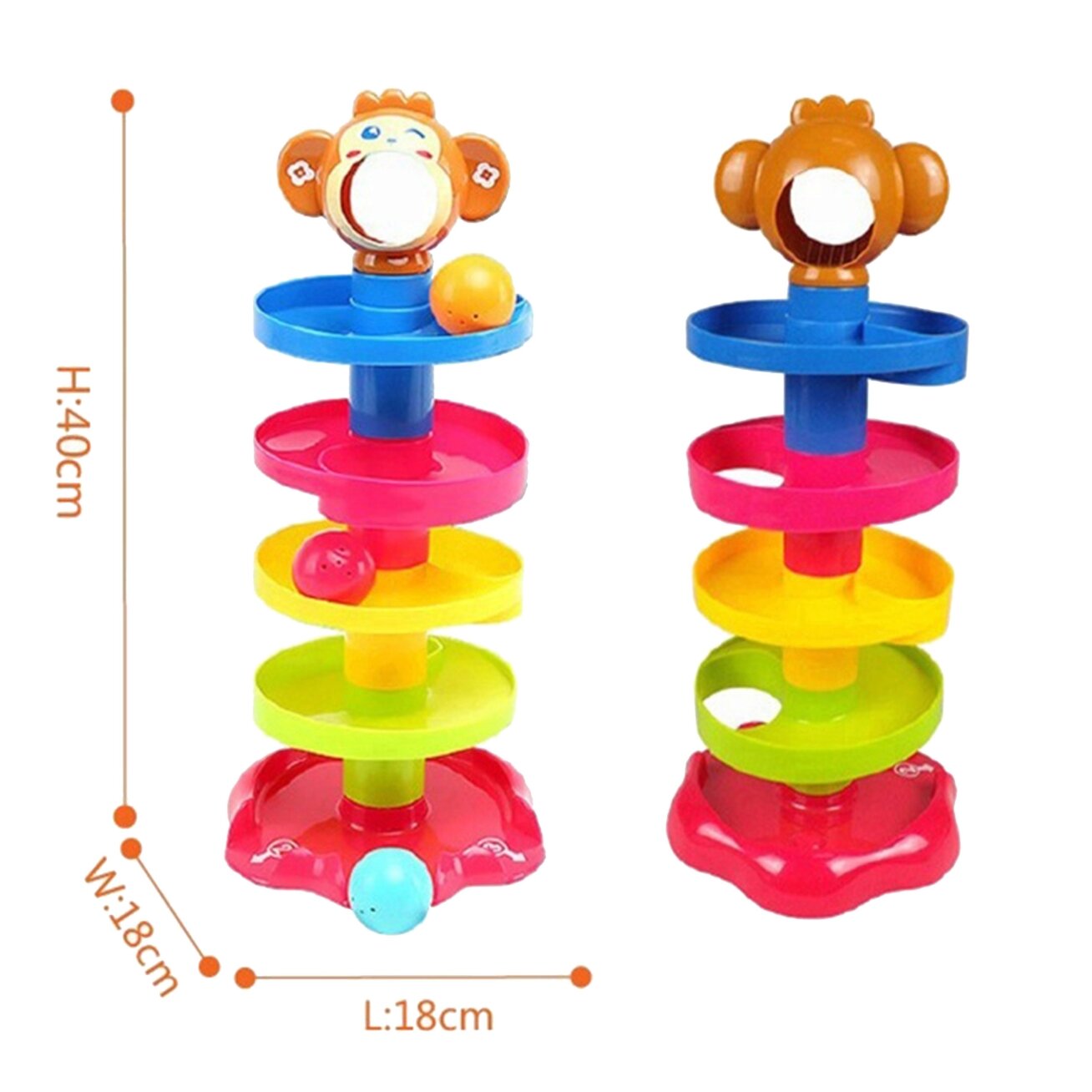 WOOPIE BABY Kamuoliukų trasa Kulodrom Rinkinys Spiralė + 3 kamuoliukai 5