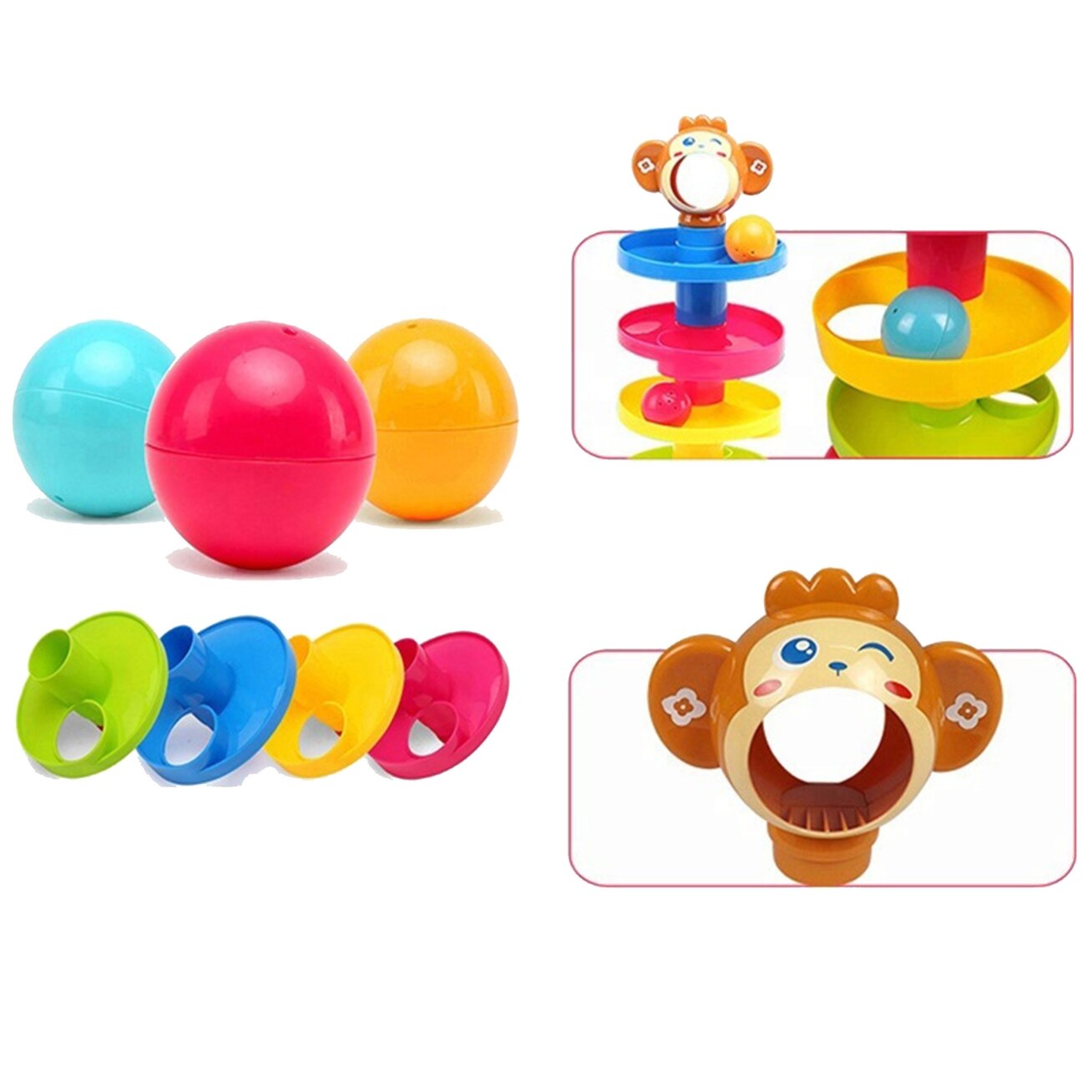 WOOPIE BABY Kamuoliukų trasa Kulodrom Rinkinys Spiralė + 3 kamuoliukai 7 WOOPIE BABY Kamuoliukų trasa Kulodrom Rinkinys Spiralė + 3 kamuoliukai 7