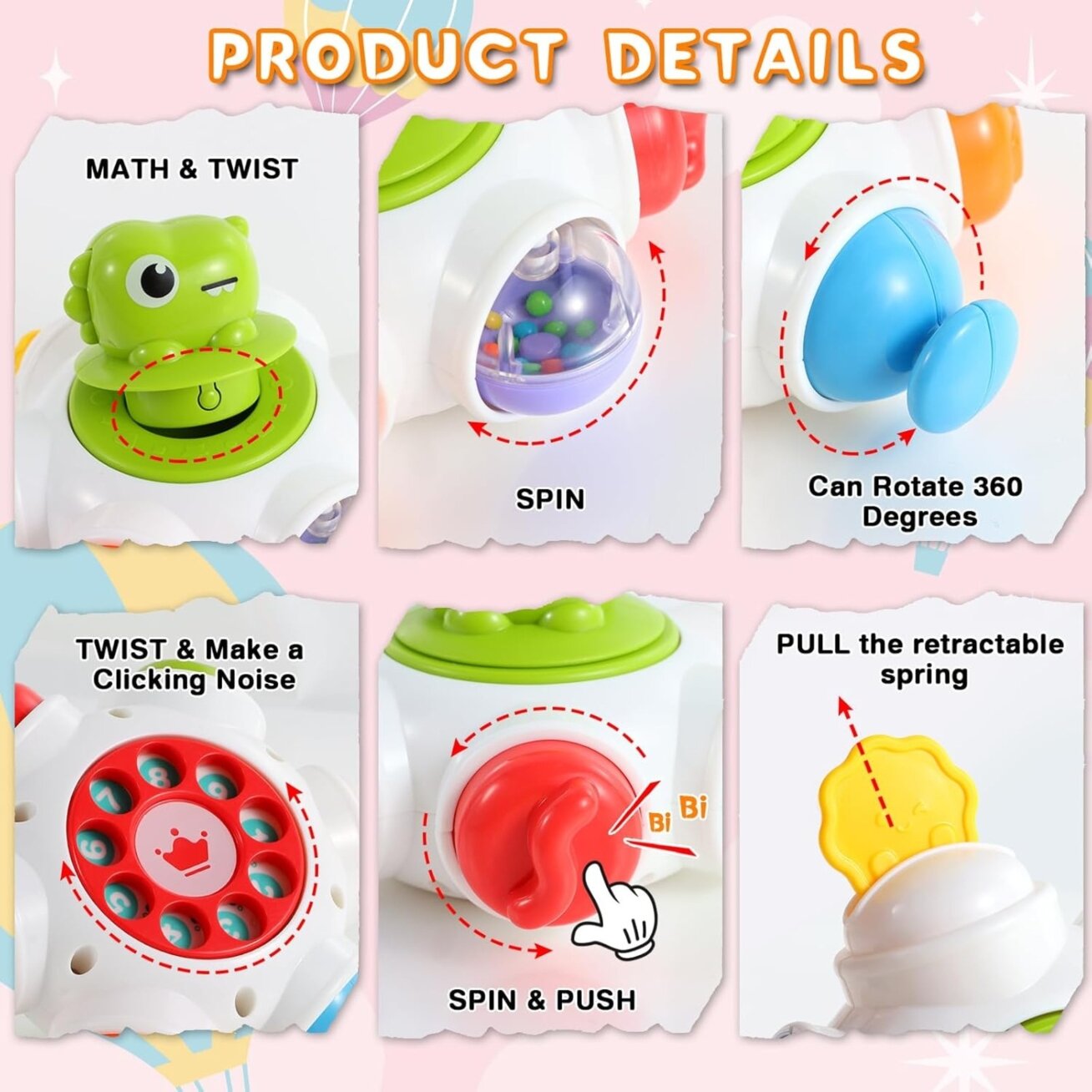 WOOPIE BABY Kosminė veiklų raketa – edukacinis sensorinis veiklų kubas 18m+ 5 WOOPIE BABY Kosminė veiklų raketa – edukacinis sensorinis veiklų kubas 18m+ 5