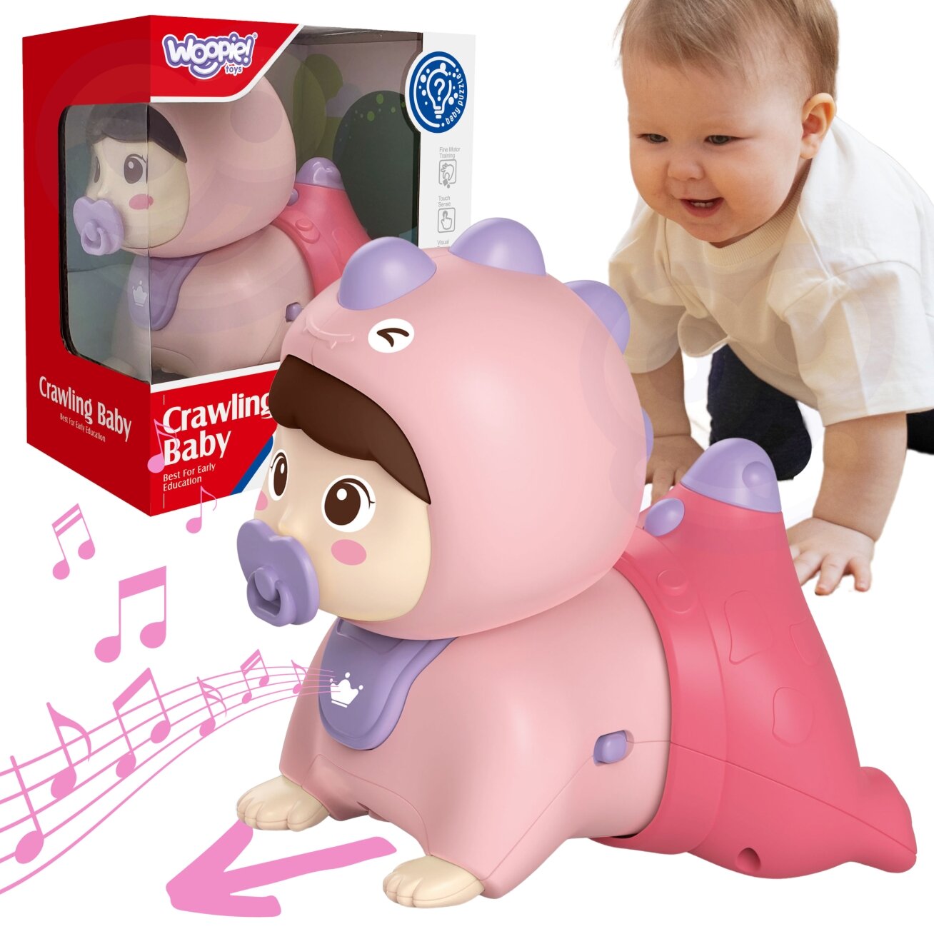 WOOPIE BABY Šliaužiantis kūdikis – žaislas su melodijomis, šviečiantis WOOPIE BABY Šliaužiantis kūdikis – žaislas su melodijomis, šviečiantis