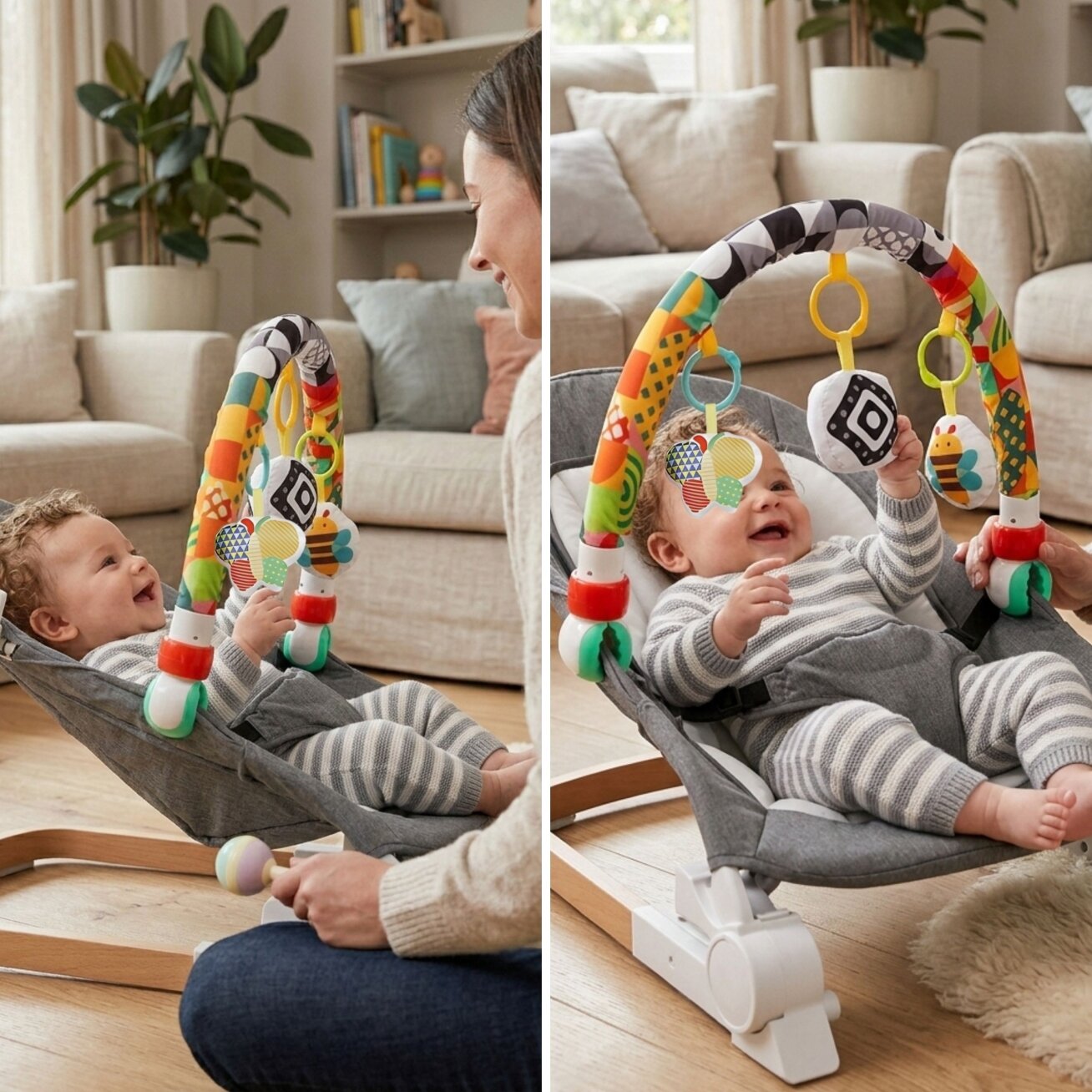 WOOPIE BABY Lankas laikiklis su pakabukais lovytei, vežimėliui, automobilinei kėdutei 1