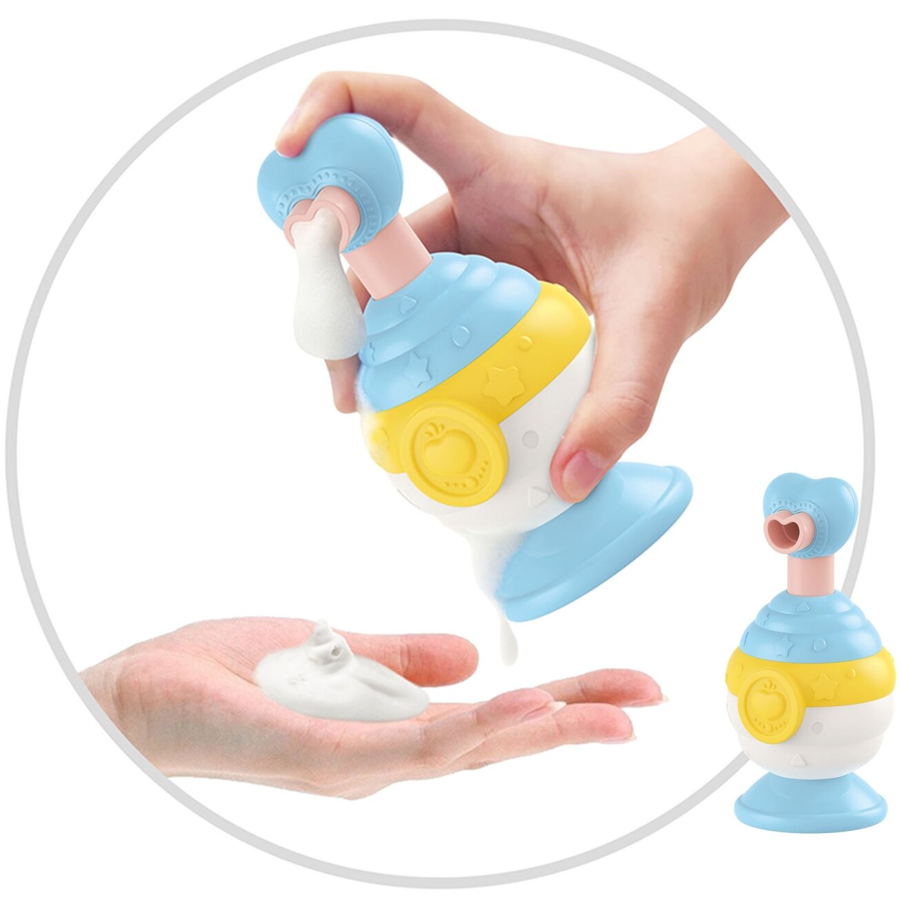 WOOPIE BABY vonios žaislai Puodelis + Ančiukas + Muilo dozatorius Rinkinys 2