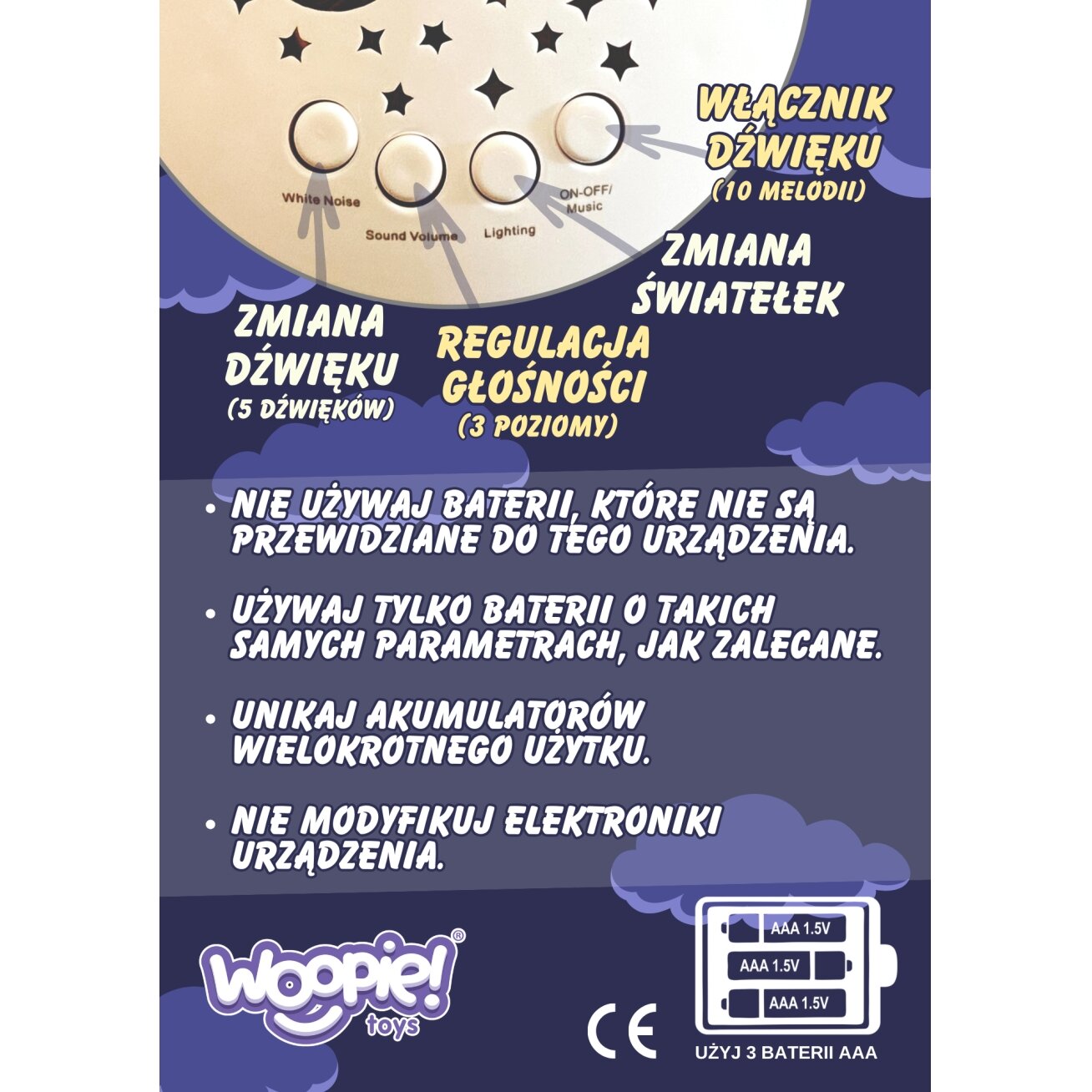 WOOPIE BABY Minkštas migdytojas-projektorius 2in1 Meškiukas – 10 lopšinių 11 WOOPIE BABY Minkštas migdytojas-projektorius 2in1 Meškiukas – 10 lopšinių 11