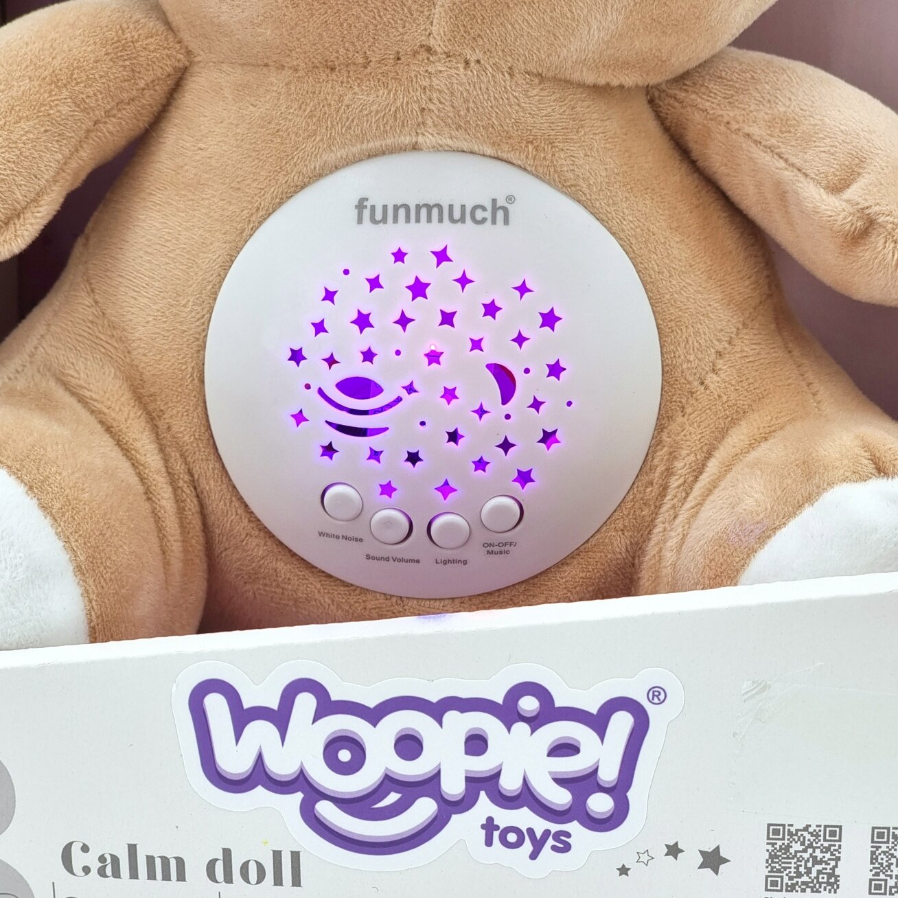 WOOPIE BABY Minkštas migdytojas-projektorius 2in1 Meškiukas – 10 lopšinių 7