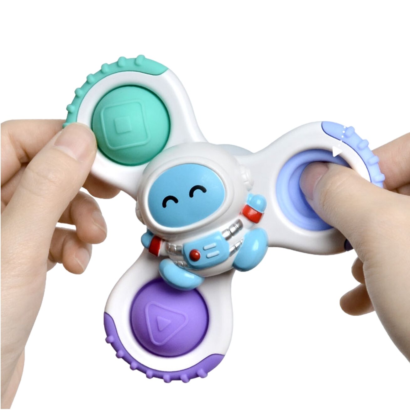 WOOPIE BABY Spinner sensorinis žaislas Raketa Ateivis UFO 3 vnt. 6 WOOPIE BABY Spinner sensorinis žaislas Raketa Ateivis UFO 3 vnt. 6