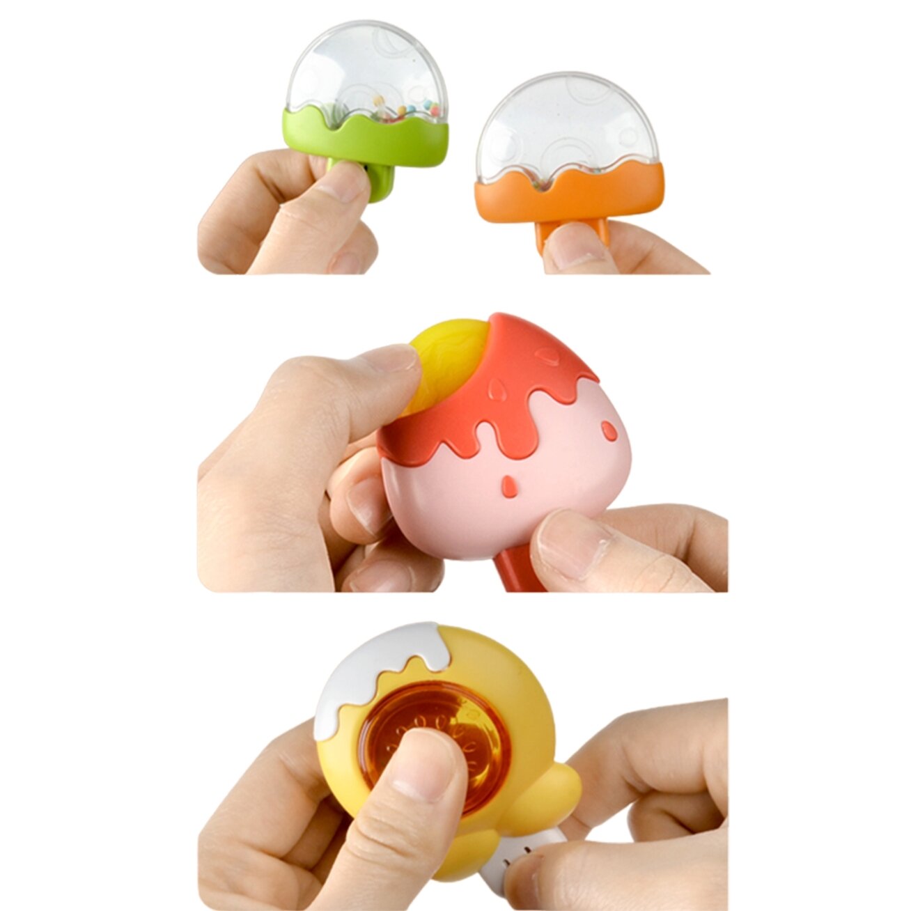 WOOPIE BABY Spinner sensorinis žaislas Bitė Viščiukas Triušis Keičiami 3 vnt. 6 WOOPIE BABY Spinner sensorinis žaislas Bitė Viščiukas Triušis Keičiami 3 vnt. 6