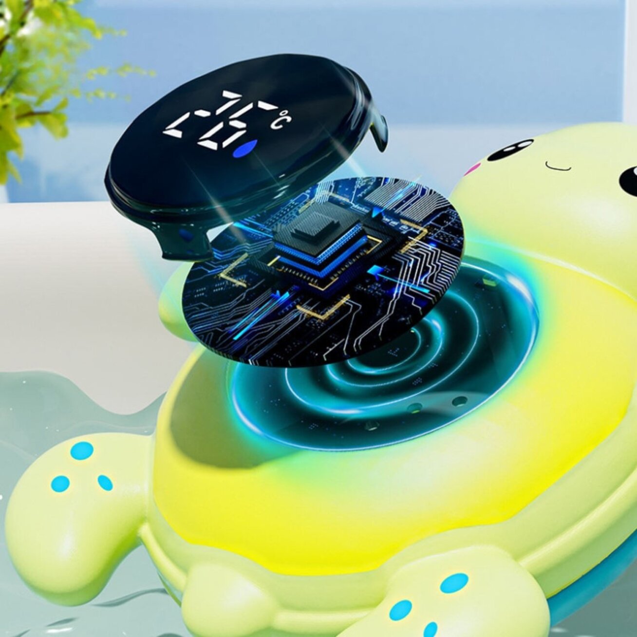 WOOPIE BABY 2in1 maudynių termometras vandens ir patalpos temperatūrai matuoti Vėžliukas 5
