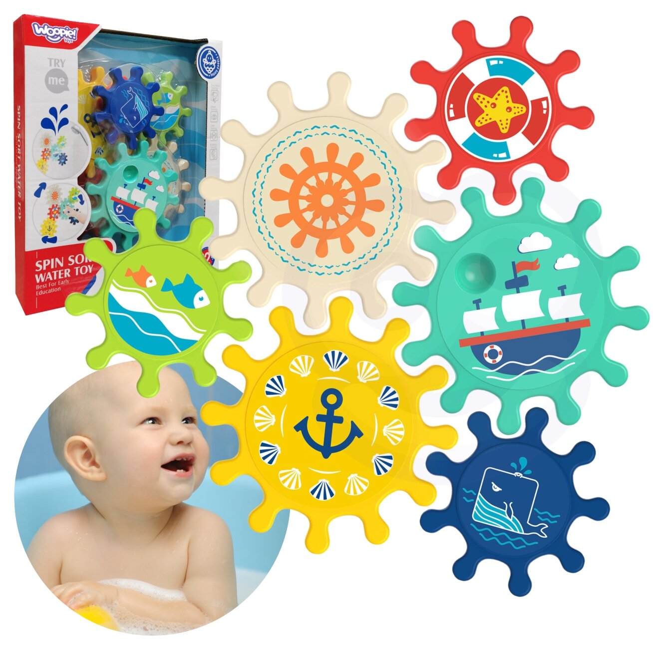 WOOPIE BABY vonios žaislas – vandens krumpliaračiai WOOPIE BABY vonios žaislas – vandens krumpliaračiai