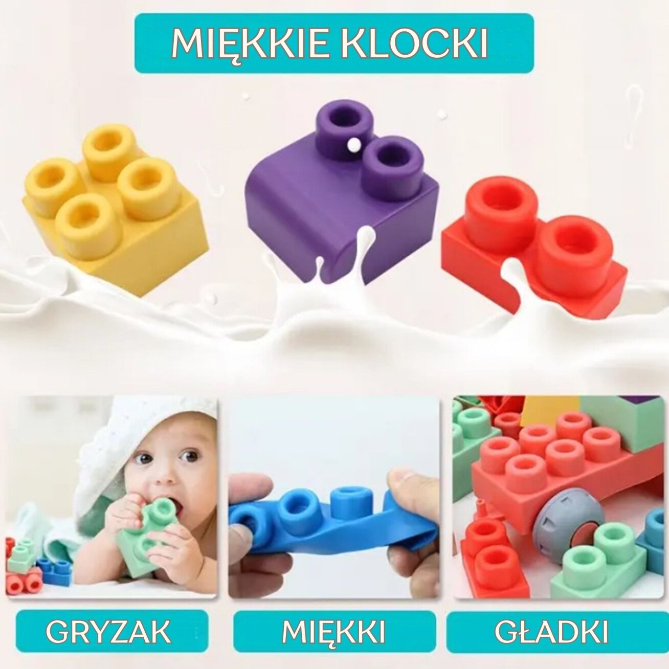 WOOPIE Dideli edukaciniai konstrukciniai kaladėlių rinkinys vaikams 86 el. - išvirinimas 120 laipsnių temperatūroje 2 WOOPIE Dideli edukaciniai konstrukciniai kaladėlių rinkinys vaikams 86 el. - išvirinimas 120 laipsnių temperatūroje 2