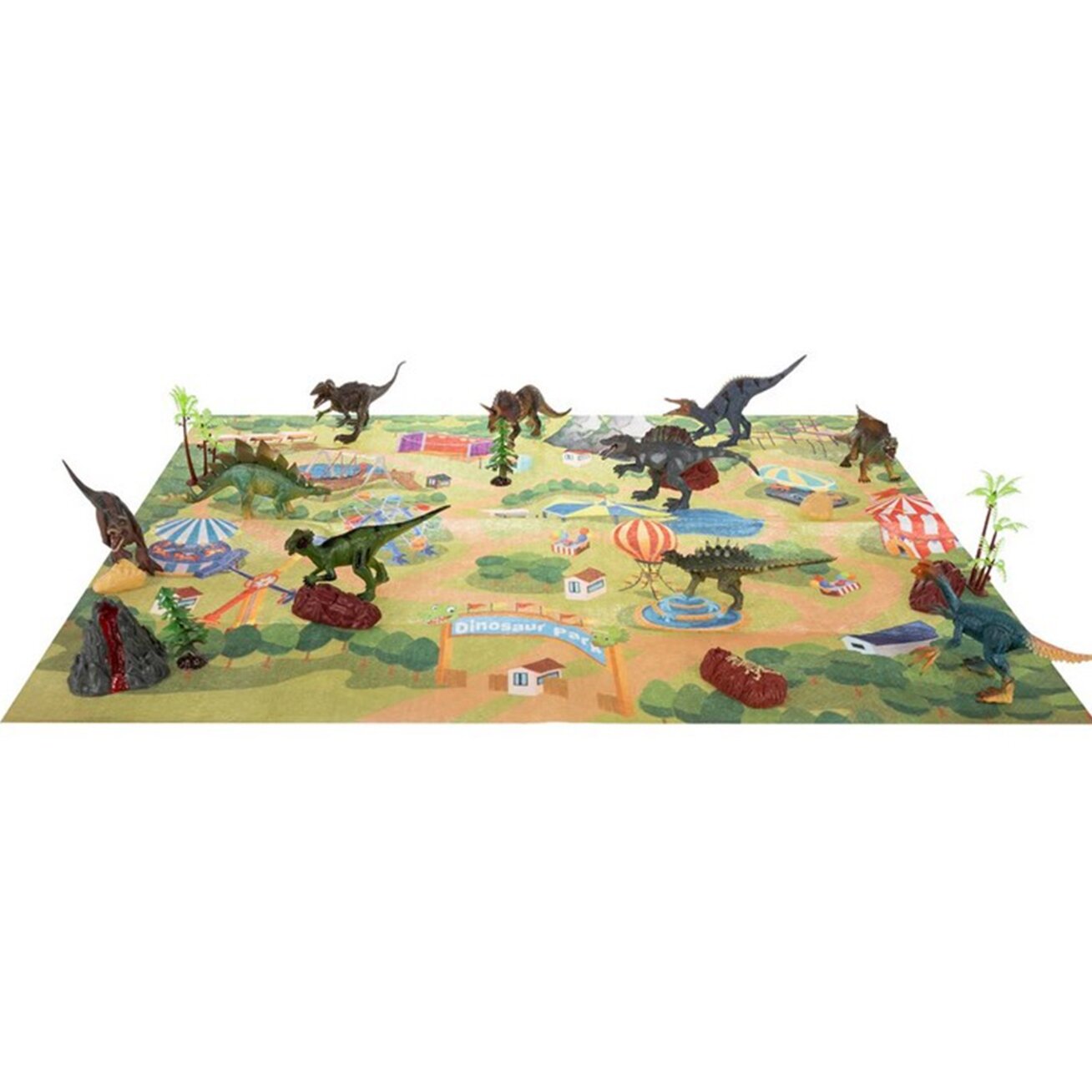 WOOPIE Didelis rinkinys Dinozaurų figūrėlės XXL + kilimėlis „Priešistorinis pasaulis“ 2 WOOPIE Didelis rinkinys Dinozaurų figūrėlės XXL + kilimėlis „Priešistorinis pasaulis“ 2