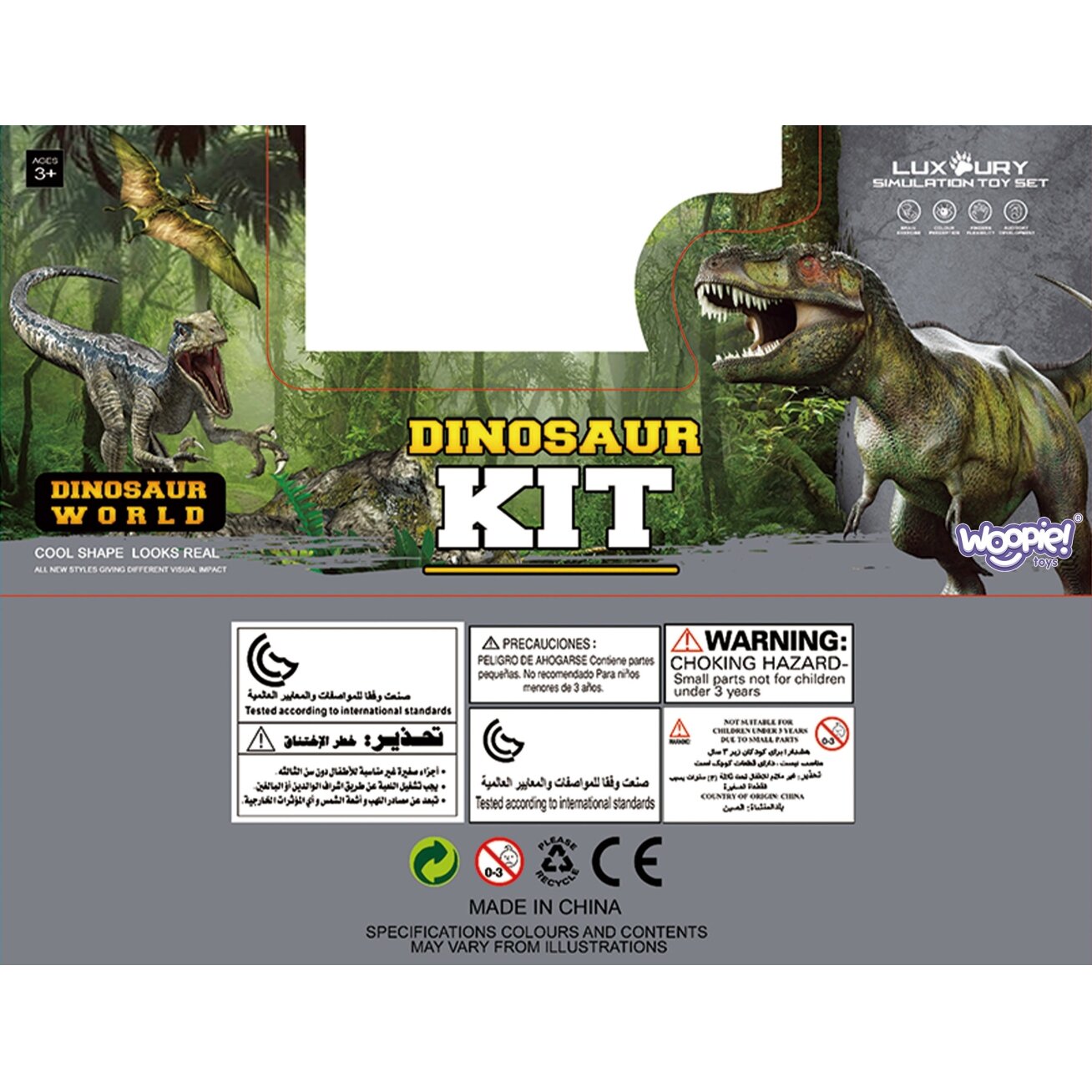WOOPIE Didelis rinkinys Dinozaurų figūrėlės XXL + kilimėlis „Priešistorinis pasaulis“ 7