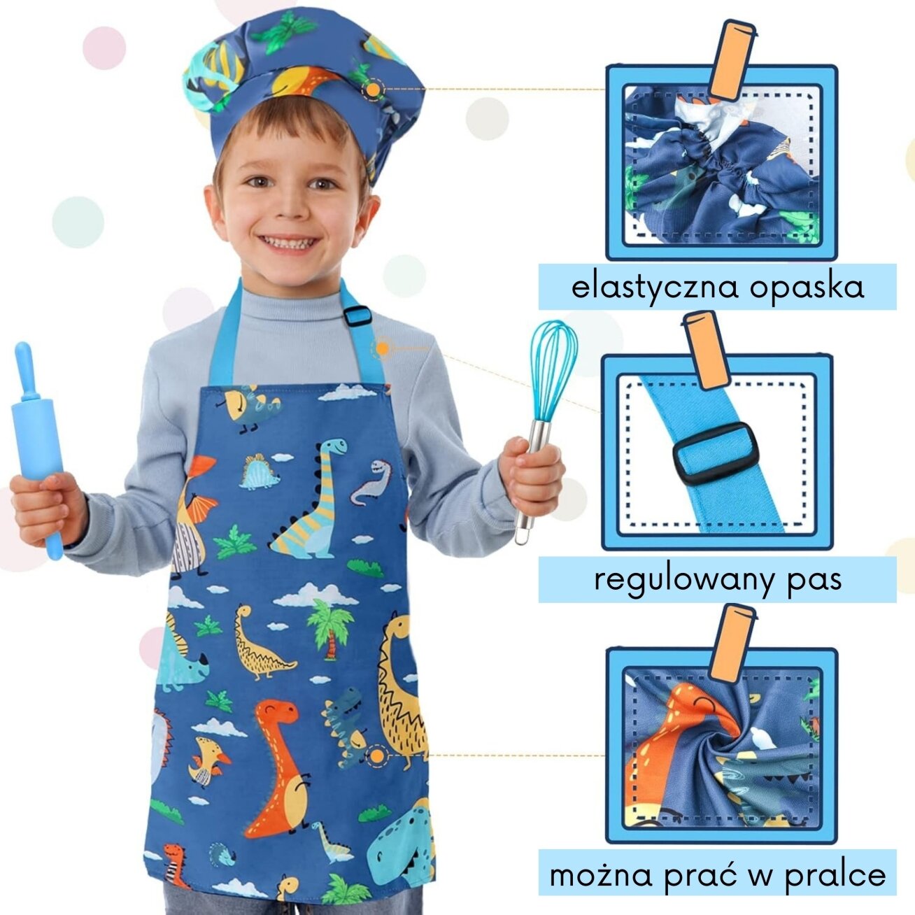 WOOPIE Dino mažojo virėjo rinkinys 11 WOOPIE Dino mažojo virėjo rinkinys 11