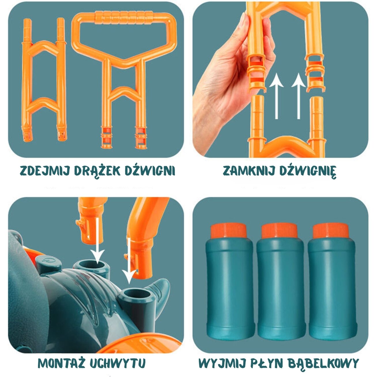 WOOPIE Sodo žoliapjovė Dino muilo burbulams dinozauras + skystis 8