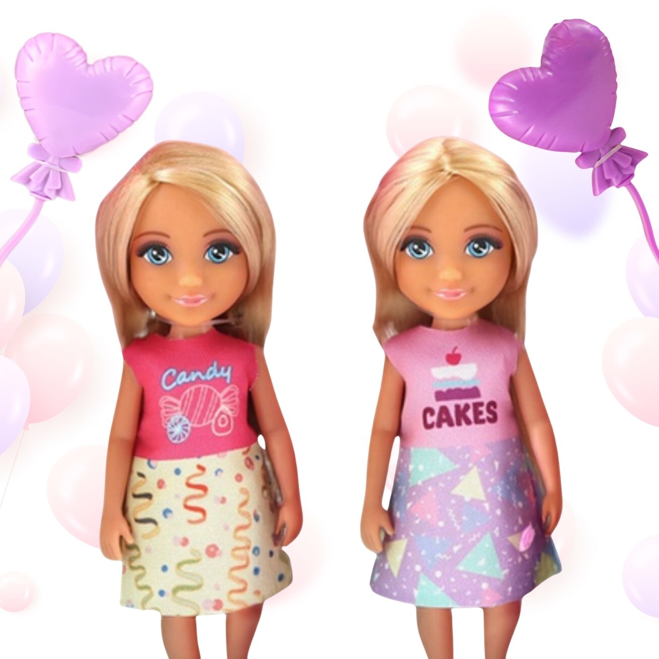 Woopie dviejų lėlyčių gimtadienio rinkinys – Candy ir Cakes 1 Woopie dviejų lėlyčių gimtadienio rinkinys – Candy ir Cakes 1